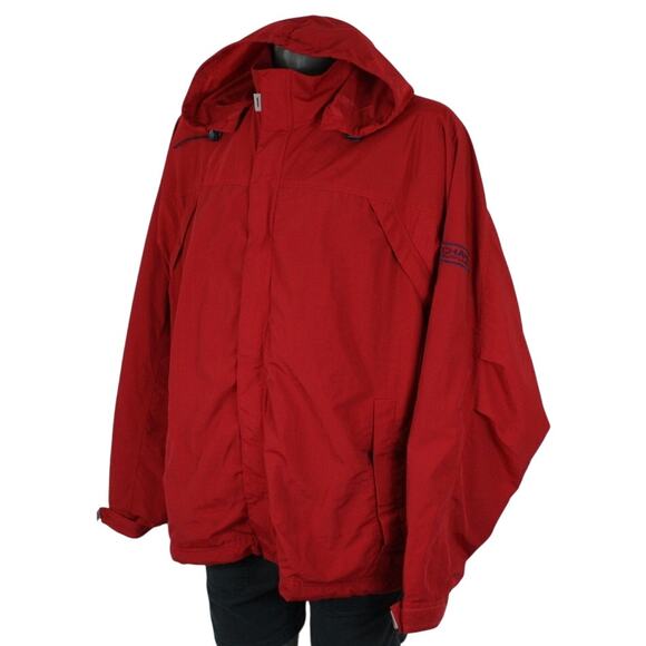 Vintage 90s Ralph Lauren Chaps Spell Out Red Mesh Lined Sailing Jacket Mens XL - Picture 1 of 9